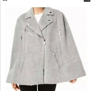 Light grey moto cape with silver hardware “new “